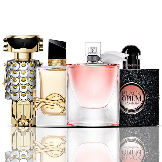 Sada 4 parfémů | Libre + La Vie Est Belle + Black Opium + Fame 100 ml