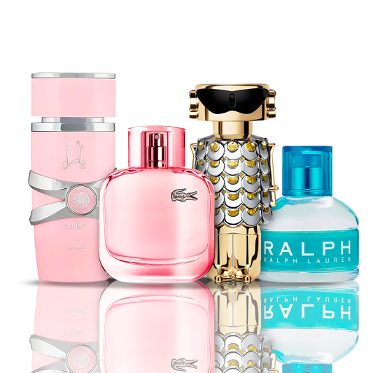 Sada 4 parfémů - Fame + Yara + Lacoste Sparkling + Ralph Lauren 100ML.