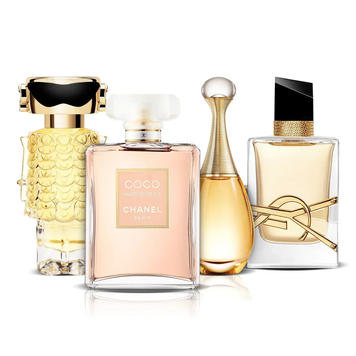 Sada 4 parfémů | Fame, Coco Mademoiselle, J'adore i Libre (100 ml)
